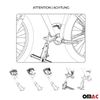 Car Rooftop Mount Bike Rack Carrier Bicycle Universal Lockable Silver