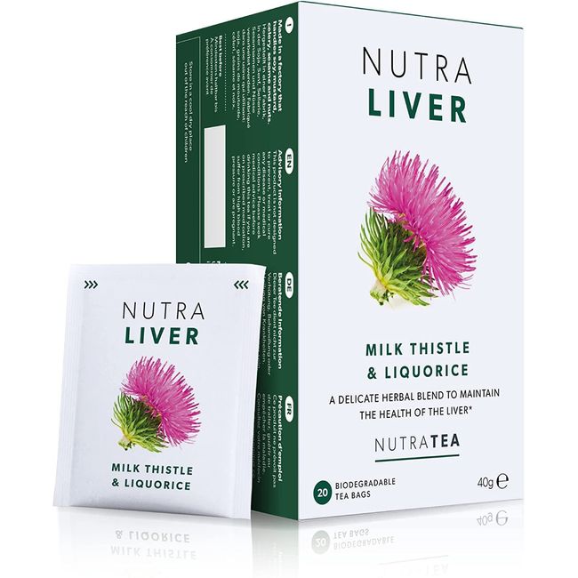 NUTRALIVER - Detox Tea for Liver Cleansing and Support - with Milk Thistle