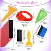 8Pcs Vinyl Wrap Tools, Wallpaper Smoother Kit with 5 Multi-Function Squeegees & Replaceable Felt Pads – Durable Plastic Car Wrap Kit for Vinyl Installation, Window Tinting, Home DIY Projects