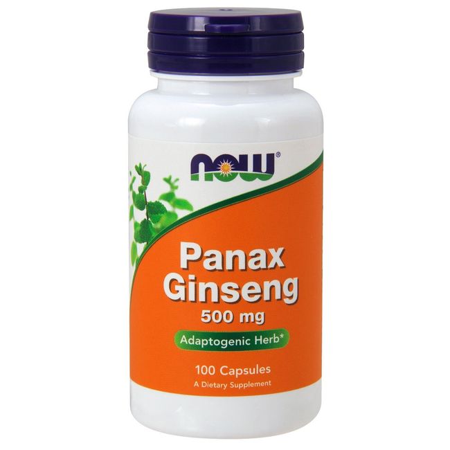 NOW Foods Panax Ginseng, 500 mg, 100 Capsules