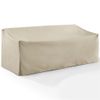 Pemberly Row Contemporary Polyester Outdoor Fabric Sofa Cover in Tan