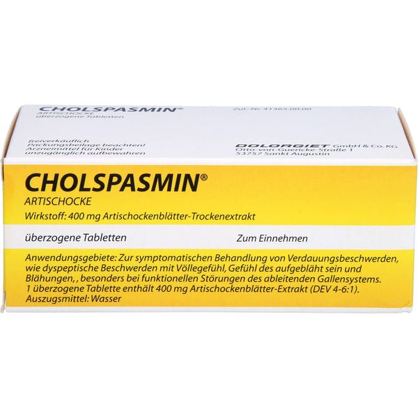 Cholspasmin Artichoke Coated Tablets