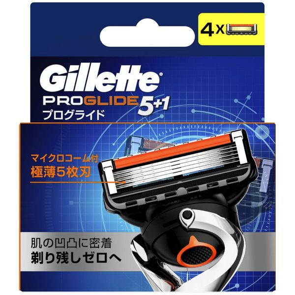 Gillette ProGlide Replacement Blades, 4 Pieces