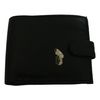 Cricketer Enamel Black Leather Mens Wallet RFID Protection