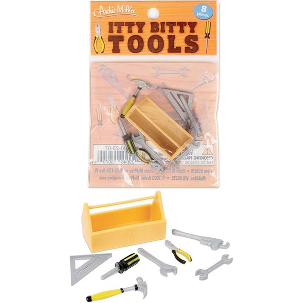 Itty Bitty Tools (Bag of 8) - MINI Contractor Toolbox Set - Archie McPhee