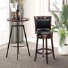 Armless Bar Height Dining Stool with Cushioned Seats, Backrest and Unquie Frame
