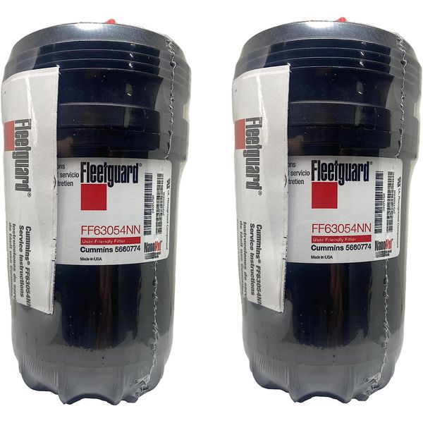 Fleetguard FF63009 Fuel Filter Replacement Pack of 2 for FF63054NN