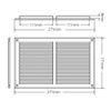 Rytons 9X6 Louvre Ventilation Grille - Brown