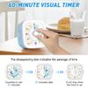 HOTUT 60 Minute Visual Timer for Kids,Visual Countdown Timer Clock Kids,Kids Desk Management Tools with Rocket Pattern and Non-Ticking for Classroom,Home,Kitchen,Office