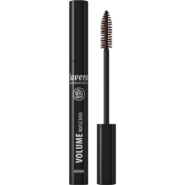 lavera Volume Mascara Wimperntusche ∙ Farbe brown braun ∙ Volumen, Schwung & Definition ∙ Natural & innovative Make up ✔ vegan ✔ Bio Pflanzenwirkstoffe ✔ Naturkosmetik ✔ Augen Kosmetik 1er Pack (1 x 9 ml)