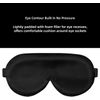 Black Sleep Mask Comfortable Foam Eye Cushion Blocks Light Soft Silky Design