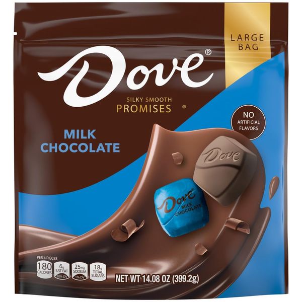 DOVE PROMISES Individually Wrapped Valentine's Day Milk Chocolate Candy Assortment, 15.8 oz Bag