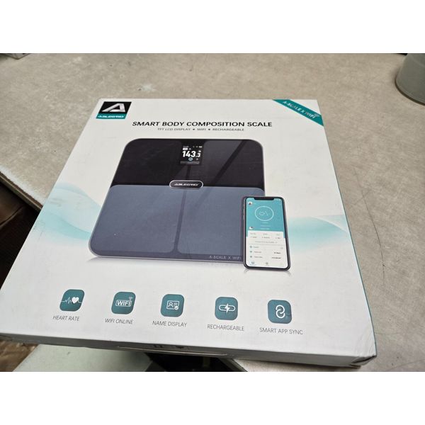 ABLEGRID Body Fat Scale,Smart WiFi Digital Bathroom Scale for Body Weight NOB