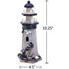 Wooden Lighthouse Decor, 10.25Inch Decorative Nautical Lighthouse Rustic Ocean S