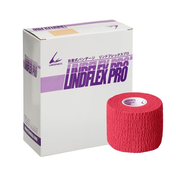 LINDSPORTS Lindflex PRO Self-Adhesive Tape, 2.0 inches (50 mm) x 15.7 ft (4.6 m), Pack of 6, Red