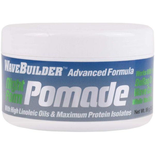 WaveBuilder Advanced Formula Night Form Pomade | High Linoleic Oils and Maximum Protein Isolates, 3.5 Oz