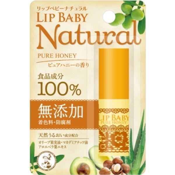 This month&#39;s recommended product: Rohto Pharmaceutical Mentholatum Lip Baby Natural (Pure Honey Scent) 4g (Cosmetics, Lip Balm, Skin Care) 4987241143986