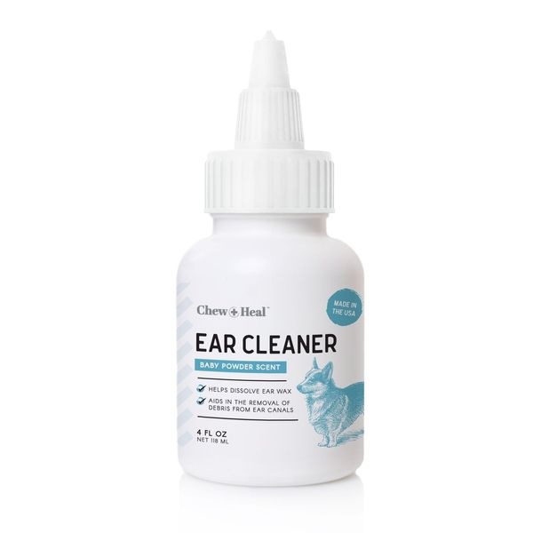 Cat and Dog Ear Cleaner, 4 oz Pet Ear Wash, Dissolves Ear Wax, Removes Debris