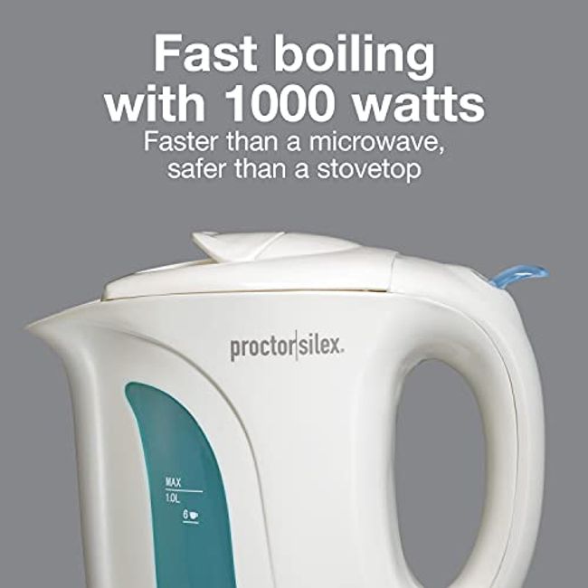 at Home Electric Tea Kettle, White