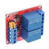 12V 2 Channel Relay Module with Optocoupler Isolation Red Board High Low Level Trigger Support for Precise Control