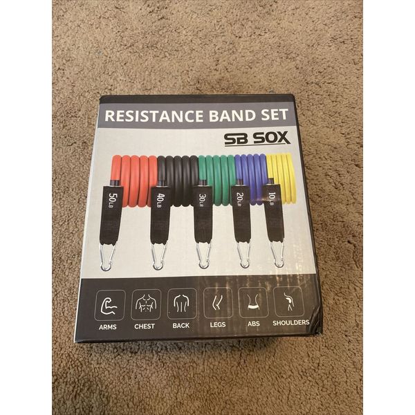 SOX Resistance Bands Set , 5 Stackable Bands Up To 150 Lbs.