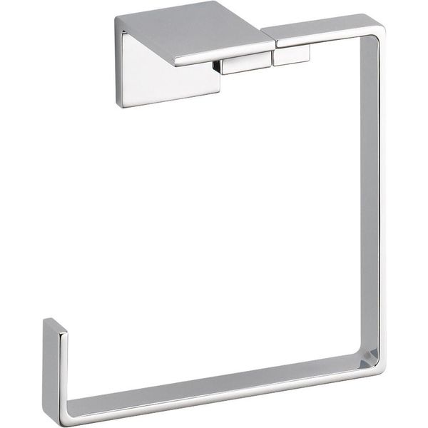 DELTA Vero Towel Ring, Chrome, Bathroom Accessories, 77746 Polished Chrome, 2.91 x 6.5 x 6.5 Inches