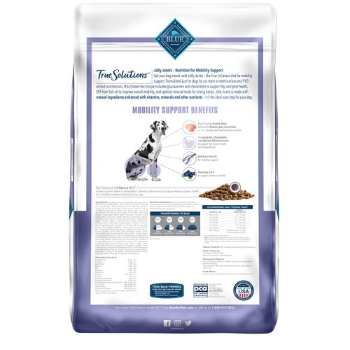 Blue Buffalo True Solutions Jolly Joints Natural Mobility Support Adult Dry Dog Food, Chicken 11-lb