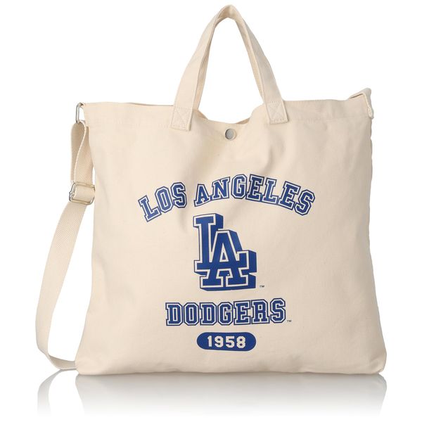 MLB Canvas 2-Way Shoulder Bag, LA Ivory