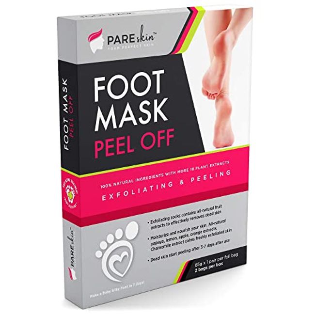 Soft Touch Foot Peel Mask, Exfoliating Callus Remover (2 Pairs Per Box