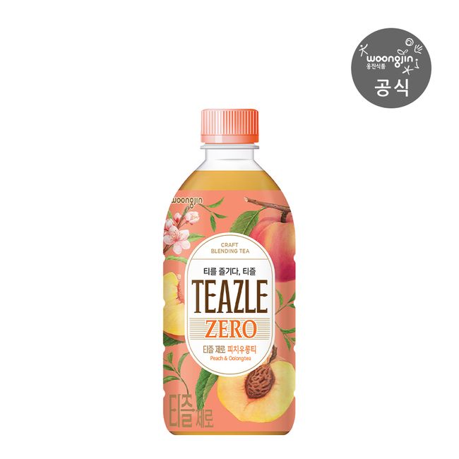 Teazzle Zero Peach Oolong Tea 500mL 20 pieces