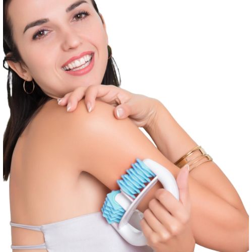 Stephanie Franck Beauty Anti-Cellulite Massager My Body Shaper | Manual Roller for Legs, Thighs, Abdomen, Hips and Arms - Tightens and Smooths Skin (Turquoise)
