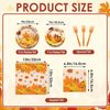 96 Pieces Thanksgiving Tableware Set - Fall Harvest Disposable Dinnerware with P
