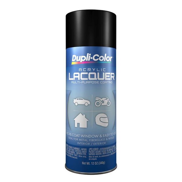 Dupli-Color VHT Lacquer SEMI-Gloss Black, 12 Ounce