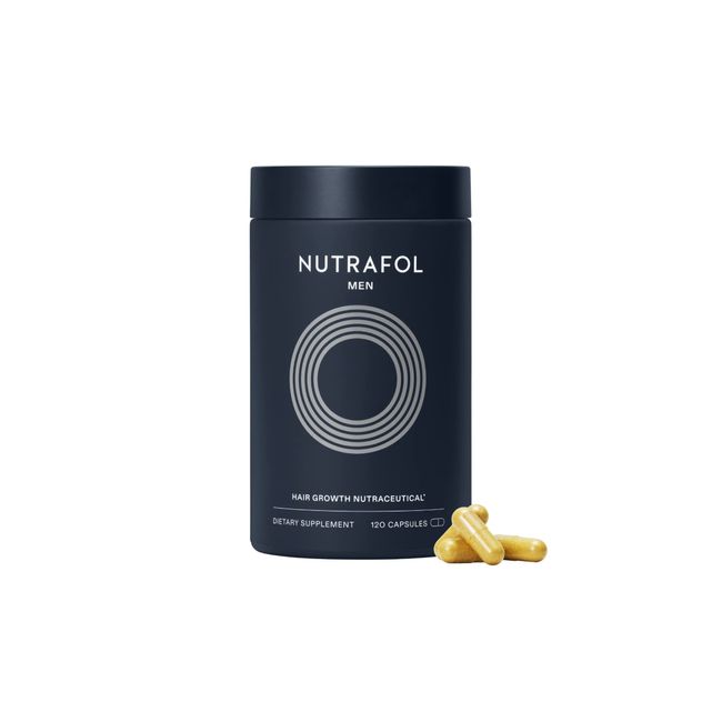Nutrafol Men's Hair Growth Supplements, Clinically Tested for Visibly Thicker Hair and Scalp Coverage, Dermatologist Recommended - 1 Month Supply