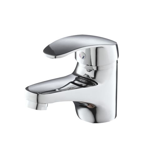 Eridanus Bathroom Basin Tap, Monoblock Sink Mixer Tap for Lavatory, Single Lever Single Lever Hot and Cold Mixer Faucet, Polished Chrome