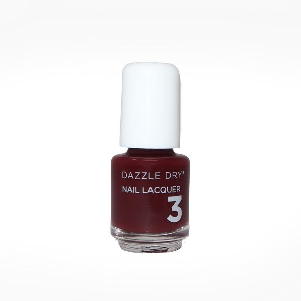 Dazzle Dry Nail Mini Lacquer (Step 3) - Passionate Red - A deep red wine with a dark twist. Full coverage cream. (0.17 fl oz / 5 Manicures)