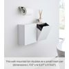 Yamazaki Wall-Mount Storage Bin Home | Plastic | Trash Can, One Size, White