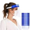 Face Shields 10 Pack Reusable Clear Full  Anti Splash w Sponge Pad Elastic band