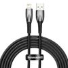 Baseus Lightning USB-Kabel Glimmer-Serie, 2,4 A, 2 m, Schwarz
