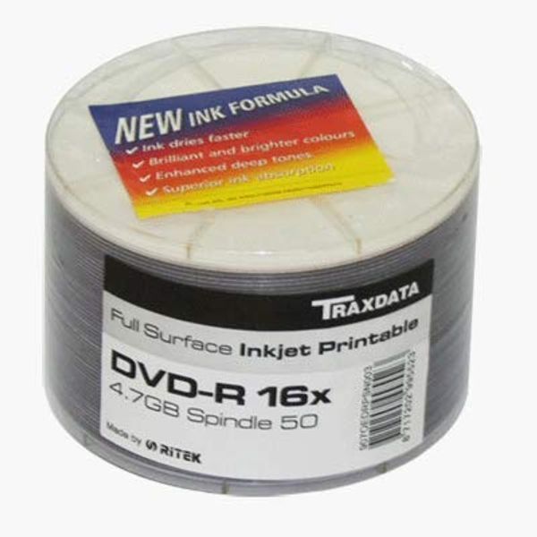 Ritek-Traxdata Fullface Printable 16x 50pk DVD-R
