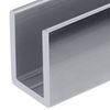 Polished Stainless 3/8" Fixed Panel Shower Door Deep U-Channel -  24" Stock Le