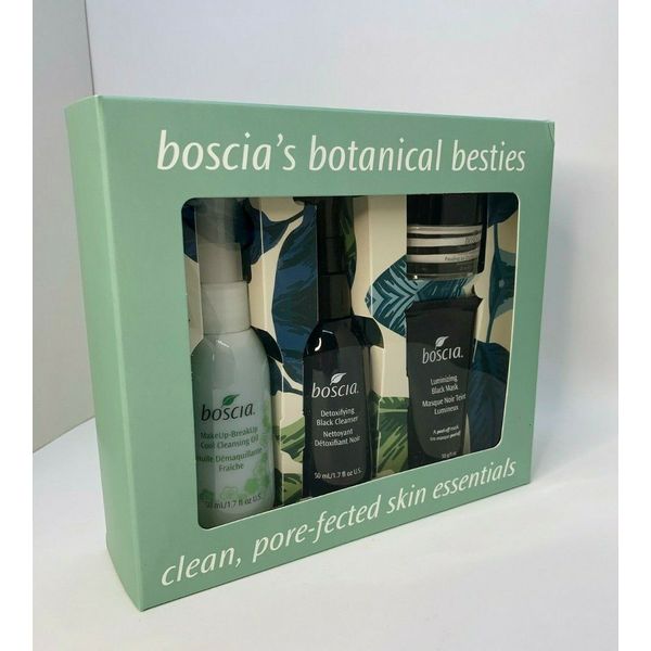 Boscia Botanical Besties Set 4 pcs:Cleansing Oil,Charcoal,Detoxifying,Black Mask