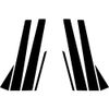Rvinyl Pillar Post Window Trim Compatible with Subaru Forester 2014-2018 - Matte (Black)