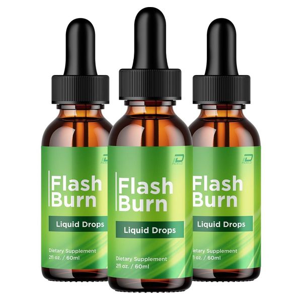 (3 Pack) Flash Burn Drops Healthy Formula - FlashBurn Liquid All Natural Healthy