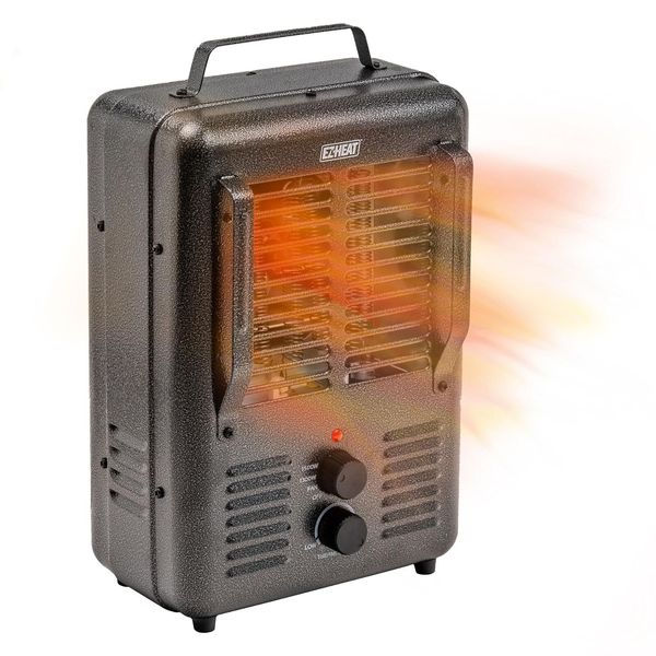 1,500-Watt Portable Milkhouse Style Utility Space Heater with Adjustable Ther...