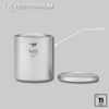 Keith Ti3301 Tasse, doppelwandig, Titan, mit Deckel