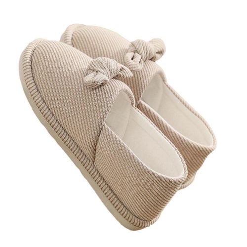 Kokomari Women's Slippers, Room Shoes, With Heels, Non-slip, Stylish, Easy to Walk, Heels, Washable, Ribbon, Indoor Shoes 4, beige