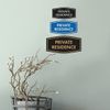 Fancy Private Residence Sign (Black/Gold) - Small 1 Pack