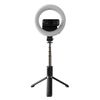 BoxWave Stand and Mount Compatible with Cubot Note 40 - RingLight SelfiePod, Selfie Stick Extendable Arm with Ring Light - Jet Black
