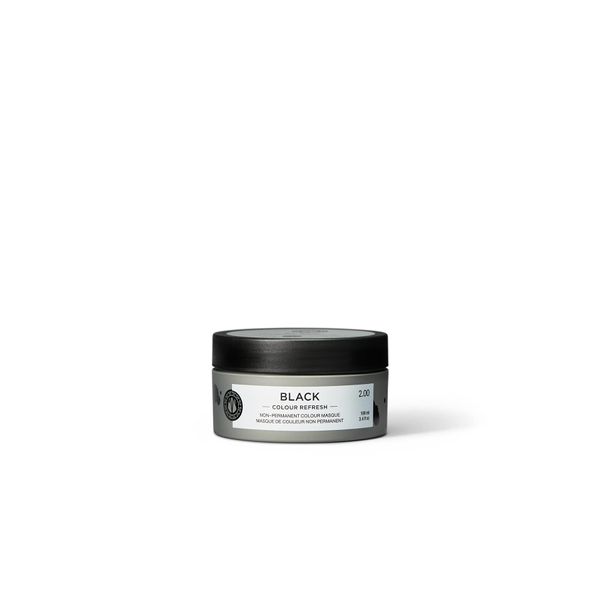 Maria Nila Colour Refresh, Black 100 ml, Black Hair Mask, Semi-Permanent Pigments, 100% Vegan & Sulfate/Paraben free